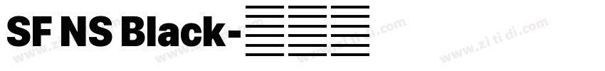 SF NS Black字体转换